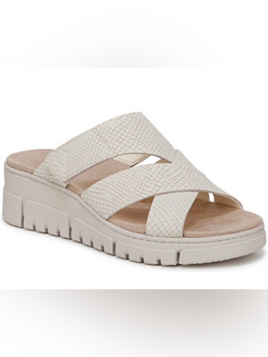 Vionic Shoes - Vionic Uptown Sunset Ivory Crisscross Slide Sandals